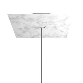   Square XXL Rose-One ceiling rose set with 1 hole and 4 side holes, 400 mm