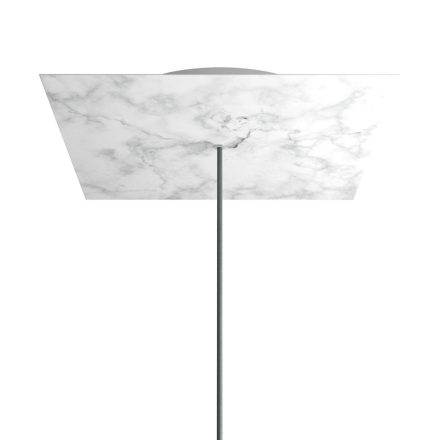 Square XXL Rose-One ceiling rose set with 1 hole and 4 side holes, 400 mm