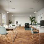 Square XXL Rose-One ceiling rose set with 1 hole and 4 side holes, 400 mm