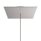 Square XXL Rose-One ceiling rose set with 1 hole and 4 side holes, 400 mm