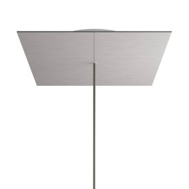   Square XXL Rose-One ceiling rose set with 1 hole and 4 side holes, 400 mm