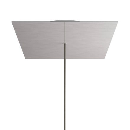 Square XXL Rose-One ceiling rose set with 1 hole and 4 side holes, 400 mm