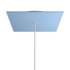 Square XXL Rose-One ceiling rose set with 1 hole and 4 side holes, 400 mm