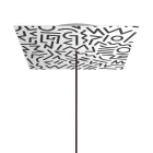 Square XXL Rose-One ceiling rose set with 1 hole and 4 side holes, 400 mm - PROMO