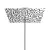 Square XXL Rose-One ceiling rose set with 1 hole and 4 side holes, 400 mm - PROMO