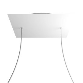   Square XXL Rose-One 2-hole and 4-side hole ceiling rosette set, 400 mm