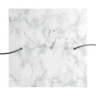 Square XXL Rose-One 2-hole and 4-side hole ceiling rosette set, 400 mm