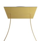 Square XXL Rose-One 2-hole and 4-side hole ceiling rosette set, 400 mm