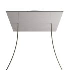 Square XXL Rose-One 2-hole and 4-side hole ceiling rosette set, 400 mm