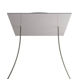   Square XXL Rose-One 2-hole and 4-side hole ceiling rosette set, 400 mm