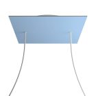 Square XXL Rose-One 2-hole and 4-side hole ceiling rosette set, 400 mm