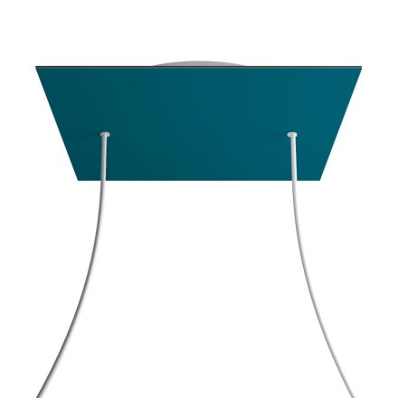 Square XXL Rose-One 2-hole and 4-side hole ceiling rosette set, 400 mm