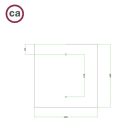  Square XXL Rose-One 2-hole and 4-side hole ceiling rose set, 400 mm - PROMO