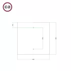  Square XXL Rose-One 2-hole and 4-side hole ceiling rose set, 400 mm - PROMO