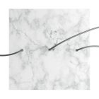 Square XXL Rose-One 3-row ceiling rose set with 4 side holes, 400 mm