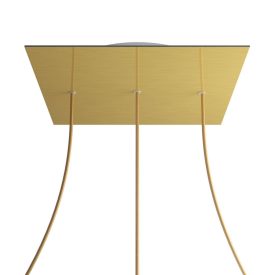   Square XXL Rose-One 3-row ceiling rose set with 4 side holes, 400 mm