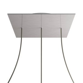   Square XXL Rose-One 3-row ceiling rose set with 4 side holes, 400 mm