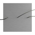 Square XXL Rose-One 3-row ceiling rose set with 4 side holes, 400 mm