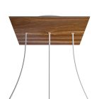 Square XXL Rose-One 3-row ceiling rose set with 4 side holes, 400 mm