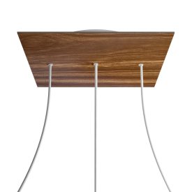   Square XXL Rose-One 3-row ceiling rose set with 4 side holes, 400 mm