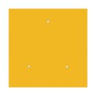 Square XXL Rose-One 3-row ceiling rose set with 4 side holes, 400 mm