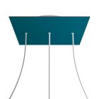 Square XXL Rose-One 3-row ceiling rose set with 4 side holes, 400 mm