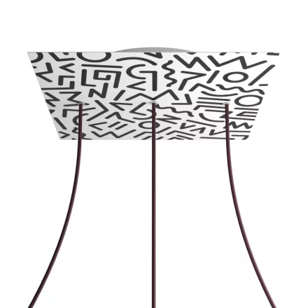  Square XXL Rose-One 3-row perforated and 4-sided perforated ceiling rose set, 400 mm - PROMO