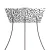  Square XXL Rose-One 3-row perforated and 4-sided perforated ceiling rose set, 400 mm - PROMO