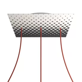    Square XXL Rose-One 3-row perforated and 4-sided perforated ceiling rose set, 400 mm - PROMO