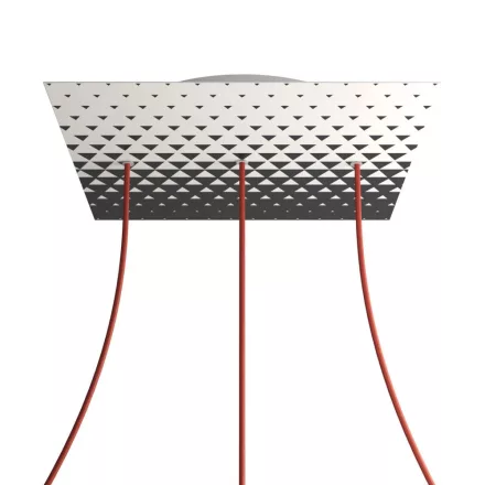  Square XXL Rose-One 3-row perforated and 4-sided perforated ceiling rose set, 400 mm - PROMO