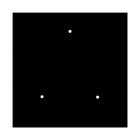 Square XXL Rose-One 3-hole and 4-side hole ceiling rosette set, 400 mm