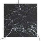 Square XXL Rose-One 3-hole and 4-side hole ceiling rosette set, 400 mm