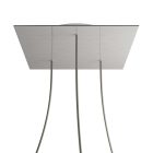 Square XXL Rose-One 3-hole and 4-side hole ceiling rosette set, 400 mm