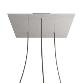   Square XXL Rose-One 3-hole and 4-side hole ceiling rosette set, 400 mm