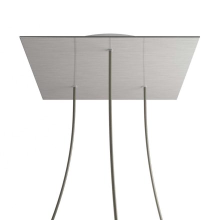 Square XXL Rose-One 3-hole and 4-side hole ceiling rosette set, 400 mm