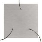 Square XXL Rose-One 3-hole and 4-side hole ceiling rosette set, 400 mm