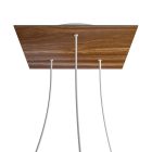 Square XXL Rose-One 3-hole and 4-side hole ceiling rosette set, 400 mm