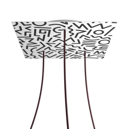  Square XXL Rose-One 3-hole and 4-side hole ceiling rose set, 400 mm - PROMO