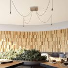 Square XXL Rose-One 4-hole and 4-side hole ceiling rosette set, 400 mm