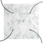 Square XXL Rose-One 4-hole and 4-side hole ceiling rosette set, 400 mm