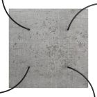 Square XXL Rose-One 4-hole and 4-side hole ceiling rosette set, 400 mm