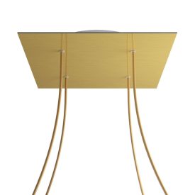   Square XXL Rose-One 4-hole and 4-side hole ceiling rosette set, 400 mm