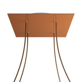   Square XXL Rose-One 4-hole and 4-side hole ceiling rosette set, 400 mm