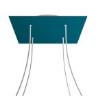 Square XXL Rose-One 4-hole and 4-side hole ceiling rosette set, 400 mm