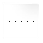 Square XXL Rose-One 5-row ceiling rose set with 4 side holes, 400 mm