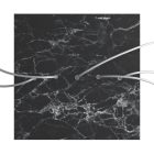 Square XXL Rose-One 5-row ceiling rose set with 4 side holes, 400 mm