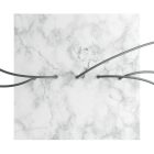 Square XXL Rose-One 5-row ceiling rose set with 4 side holes, 400 mm