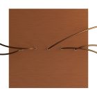 Square XXL Rose-One 5-row ceiling rose set with 4 side holes, 400 mm