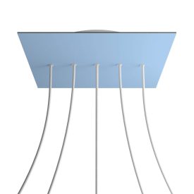   Square XXL Rose-One 5-row ceiling rose set with 4 side holes, 400 mm