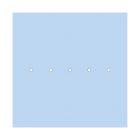 Square XXL Rose-One 5-row ceiling rose set with 4 side holes, 400 mm